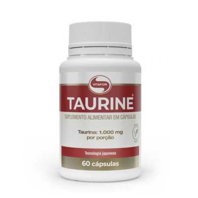 7898919865260 VITAFOR Taurine 60 Cápsulas | Ação anti-inflamatória e antioxidante