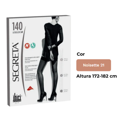 Ibici 140 Classic Stay Up Meia pela Raiz da Coxa T4 172-182cm Cor Noisette 21