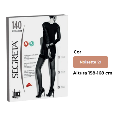 Ibici 140 Classic Stay Up Meia pela Raiz da Coxa T2 158-168cm Cor Noisette 21