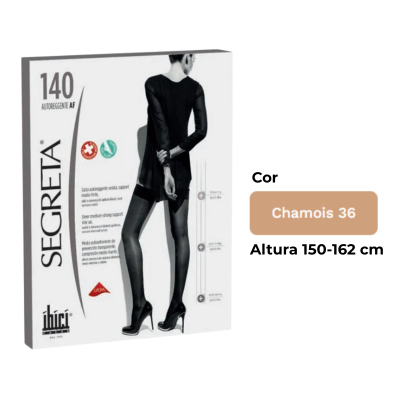 Ibici 140 Classic Stay Up Meia pela Raiz da Coxa T1 150-162cm Cor Chamois 36