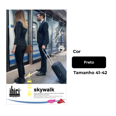 Ibici 140 Skywalk Meia Homem AD pelo Joelho M 41-42 Cor Preto