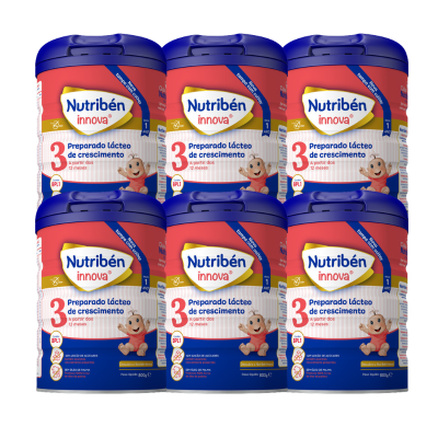 1556326 Nutribén Pack 6 Embalagens Innova 3 Preparado Lácteo de Crescimento +12M 6x800g