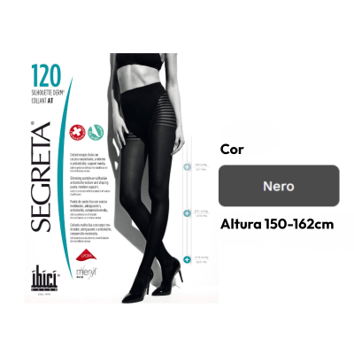 Ibici 120 Silhouette Derm Collants T1 150-162cm Cor Nero | Efeito adelgaçante e anti-celulítico