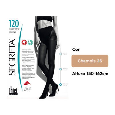 Ibici 120 Silhouette Derm Collants T1 150-162cm Cor Chamois 36 | Efeito adelgaçante e anti-celulítico