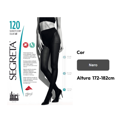 Ibici 120 Silhouette Derm Collants T4 172-182cm Cor Nero | Efeito adelgaçante e anti-celulítico
