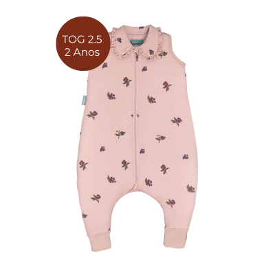 Molis&Co TOG 2.5 Pijama Macacão Winter Flowers 2 Anos |  Ideal para noites frias
