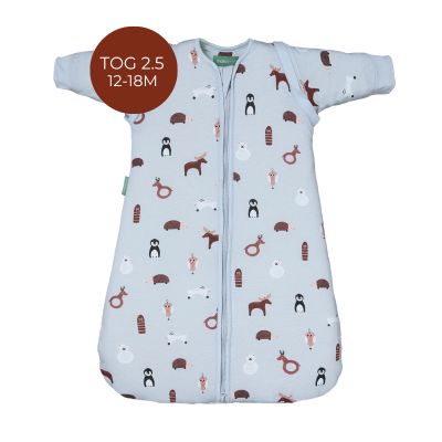 8436579286118 Molis&Co TOG 2.5 Saco Cama com Mangas 12-18 Meses Winter Animals | Ideal para noites mais frias