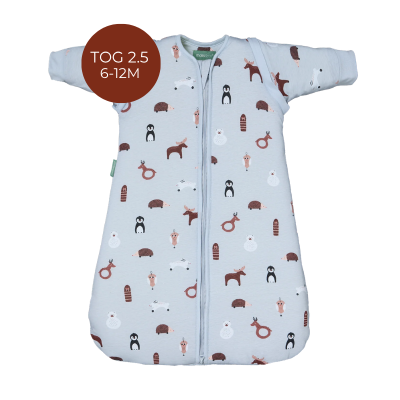8436579286101 Molis&Co TOG 2.5 Saco Cama com Mangas 6-12 Meses Winter Animals | Ideal para noites mais frias