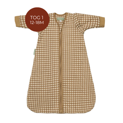 8436579288402 Molis&Co TOG 1 Saco Cama com Mangas 12-18 Meses Brown Checks | Ideal para noites mais frias