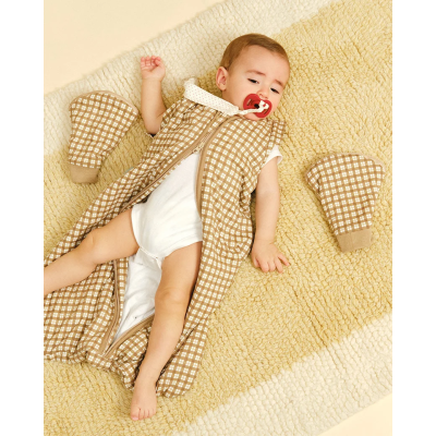 Molis&Co TOG 1 Saco Cama com Mangas 12-18 Meses Brown Checks | Farmácia d'Arrábida