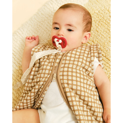 Molis&Co TOG 1 Saco Cama com Mangas 12-18 Meses Brown Checks | Farmácia d'Arrábida