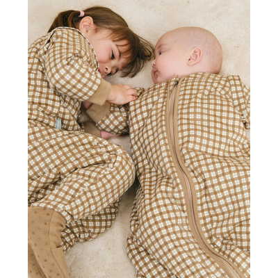 Molis&Co TOG 1 Saco Cama com Mangas 12-18 Meses Brown Checks | Farmácia d'Arrábida