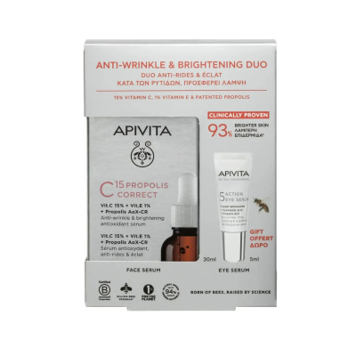 Apivita C15 Correct Sérum 30ml + Oferta 5 Action Sérum 5ml | Farmácia d'Arrábida