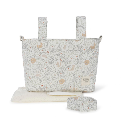 WALKING MUM Bolsa Crossbody e Carrinho Besties Print | Bolsa Maternidade Muda-fraldas incluído