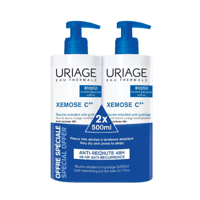 Uriage Pack Xémose C8+ Bálsamo Relipidante Antiprurido 2x500ml