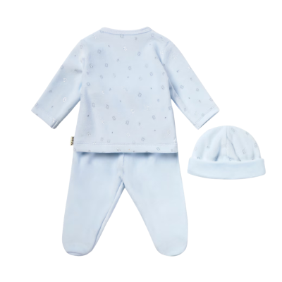 Tous Conjunto Bebé 0-1M com Gorro Primeira Roupa Glitter Celeste 0-1M  | Farmácia d'Arrábida