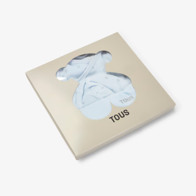 Tous Conjunto Bebé 1-3M com Gorro Primeira Roupa Glitter Celeste | Farmácia d'Arrábida