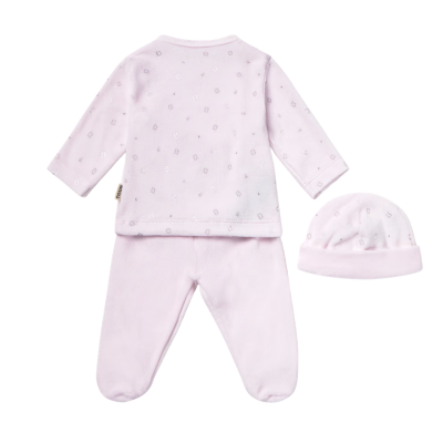 Tous Conjunto Bebé 0-1M com Gorro Primeira Roupa Glitter Rosa 0-1M  | Farmácia d'Arrábida