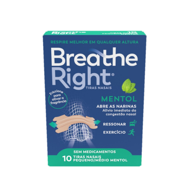 7611277 Breathe Right Tiras Nasais Mentol x10 | Ressonar