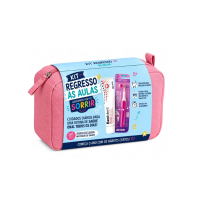 7637090 Bexident Kit Escova + Pasta Regresso às Aulas Junior Rosa