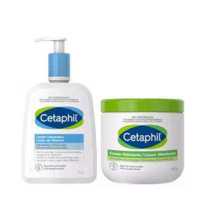7636662 Cetaphil Pack Cetaphil Creme Hidratante 450g + Loção de Limpeza 236ml