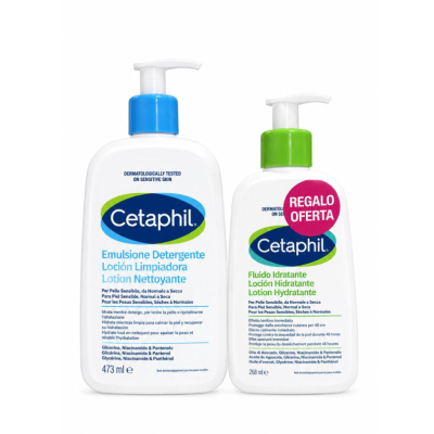 7636654 Cetaphil Pack Loção de Limpeza 473ml + Oferta Loção Hidratante 236ml