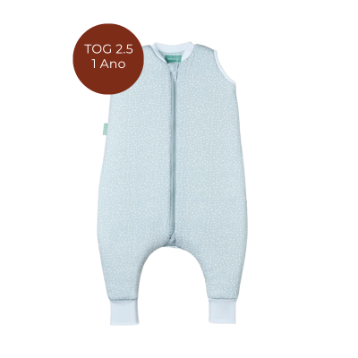 8436579280758 MOLIS&CO 1 Ano TOG 2.5 Pijama Macacão com Pés Grey Print - Ideal para noites frias e quartos até 21 °C