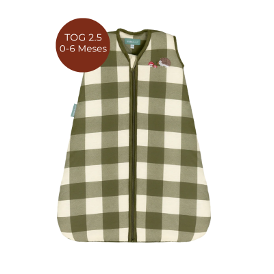 8436579289010 Molis&Co 0-6 Meses TOG 2.5 Saco de Dormir Bebé Vichy Forest - Para as noites mais frias