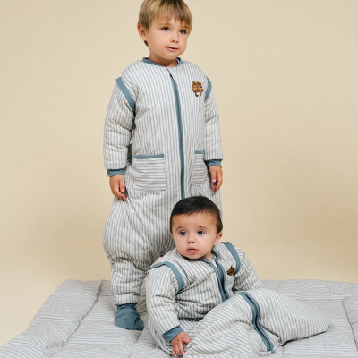 Molis&Co TOG 2.5 6-12Meses Saco de Dormir Bebé com Mangas Blue Stripes | Farmácia d'Arrábida