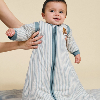 Molis&Co TOG 2.5 6-12Meses Saco de Dormir Bebé com Mangas Blue Stripes | Farmácia d'Arrábida