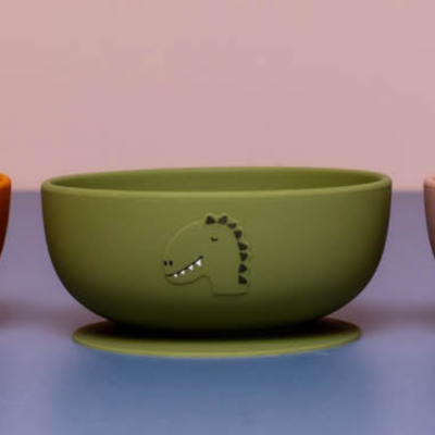 TRIXIE Taça de Silicone com Ventosa Mr. Dino Bebé | Farmácia d'Arrábida