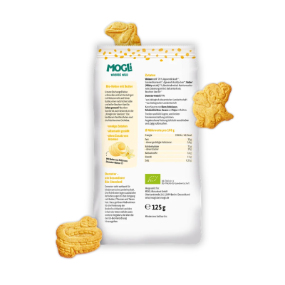 Mogli Biscoitos de Manteiga e Baunilha Bio 125 g | Farmácia d'Arrábida