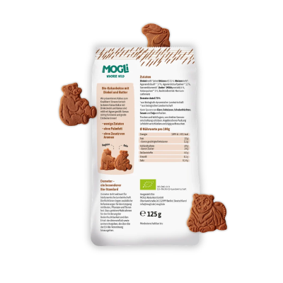 Mogli Biscoitos de Cacau e Espelta Bio 125 g | Farmácia d'Arrábida