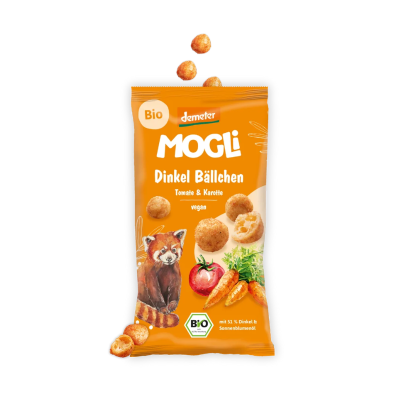 4260311981399 Mogli Bolinhas de Tomate e Cenoura e Espelta Bio 40 g