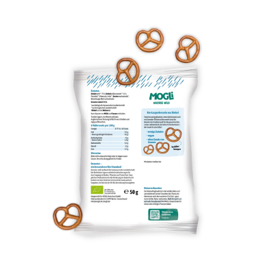 Mogli Pretzels de Espelta Vegan Bio 50 g | Farmácia d'Arrábida