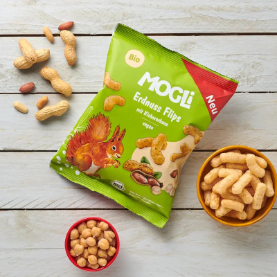 Mogli Snack Crocante de Arroz, Grão de Bico e Amendoim Bio 30 g | Farmácia d'Arrábida
