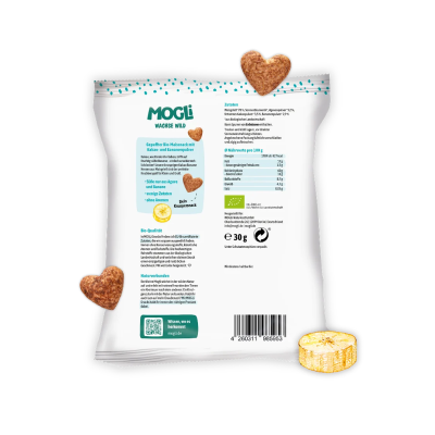 Mogli Snack Crocante de Cacau, Banana e Milho Bio 30 g | Farmácia d'Arrábida