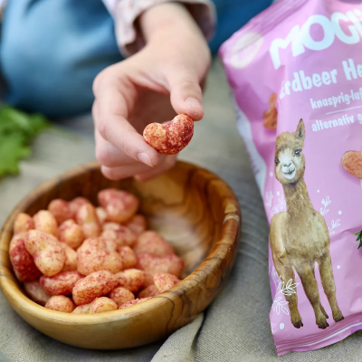 Mogli Snack Crocante Corações Morango e Milho Bio 30 g | Farmácia d'Arrábida