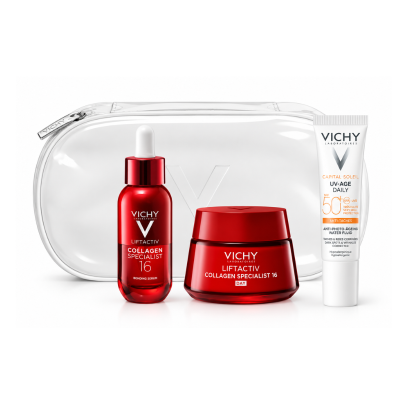 7619973 Vichy Coffret Liftactiv Collagen Specialist 16 Sérum 30ml + Creme 50ml + UV-Age Daily FPS50+