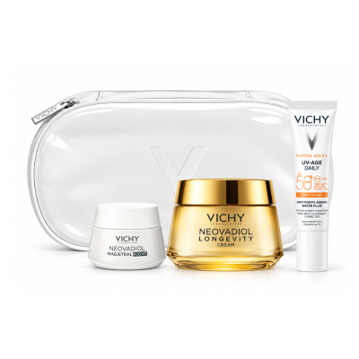 7620013 Vichy Coffret Neovadiol Longevity Creme Volumizador 50ml + Creme Noite 15ml + Capital Soleil FPS50+ 15ml