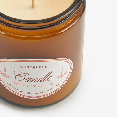Castelbel Vela Aroma Amêndoas Caramelizadas 190g | Farmácia d'Arrábida