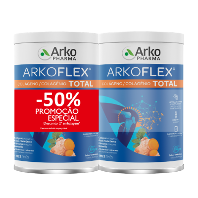 7581199 Arkopharma Arkoflex Colagénio Total Pó Pack 2 × 390g 50% Desconto 2.ª Unidade