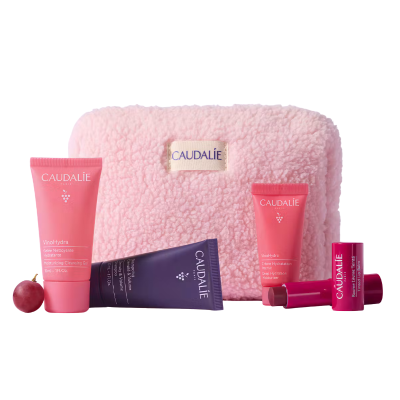 Caudalie Bolsa Essenciais de Beleza com 4 Cuidados em Formato de Viagem
