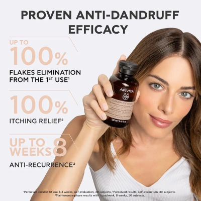 Apivita Dandruff Relief Champô Anticaspa Couro Cabeludo Seco Refill 500ml | Farmácia d'Arrábida