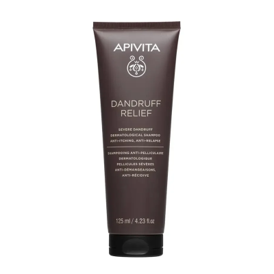 7600866 Apivita Dandruff Relief Champô Dermatológico Anticaspa Intensa 125 ml