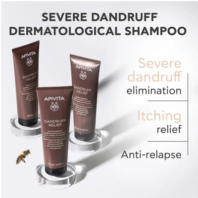 Apivita Dandruff Relief Champô Anticaspa Intensa 125ml | Farmácia d'Arrábida