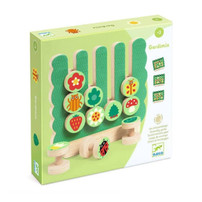3070900016163 Djeco Gardimix Jogo de Montagem com Cartões e Peças de Madeira +3 Anos