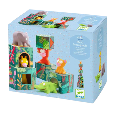 3070900091016 Djeco Maxi Topanijungle Jogo de Empilhar Blocos e Animais da Selva +18 Meses