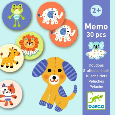 Djeco Memo Doudous Jogo de Memória com 30 Peças de Peluches +2 Anos | Farmácia d'Arrábida