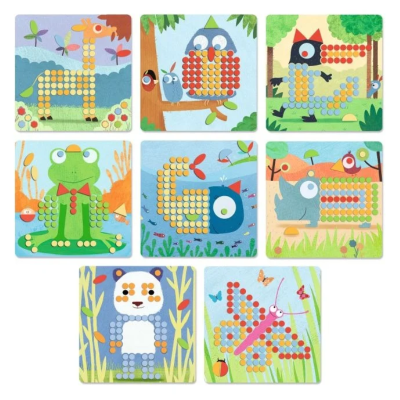 Djeco Mosaico Rigolo Jogo Mosaicos com 230 Pinos | Farmácia d'Arrábida